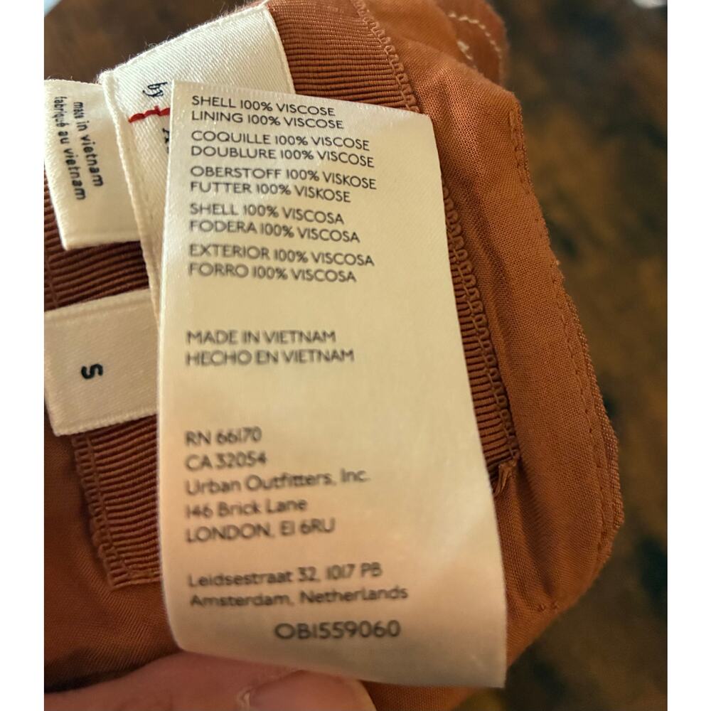 Anthropologie Seamed Corset Crop Top Mango Orange - Picture 5 of 5